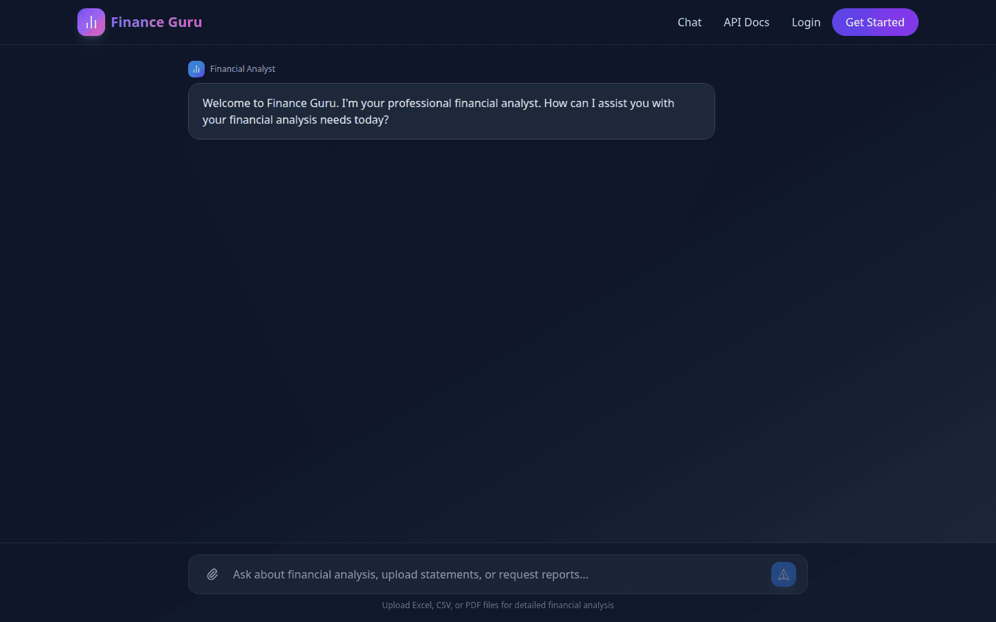The Financial Analyst site as it looks in production